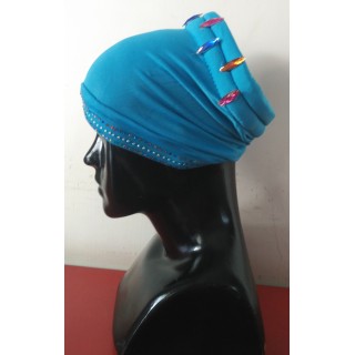 Cotton Hijab Bonnet Cap-Sky Blue